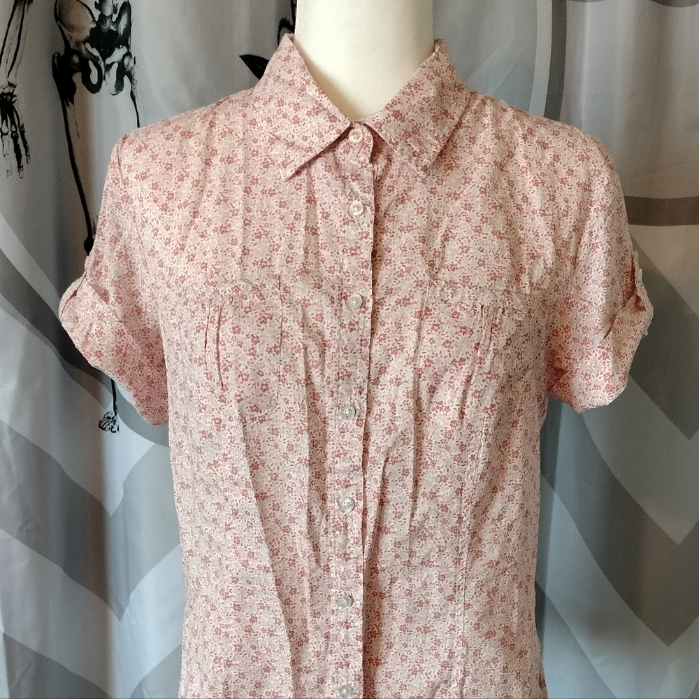 Small floral button down shirt